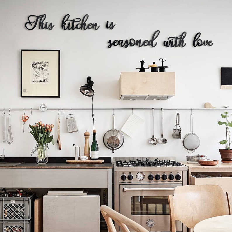 This Kitchen Is Seasoned With Love E Metal Wall - Metal Kitchen Wall Art This Kitchen Is Seasoned With Love E Metal Wall - Metal Kitchen Wall Art