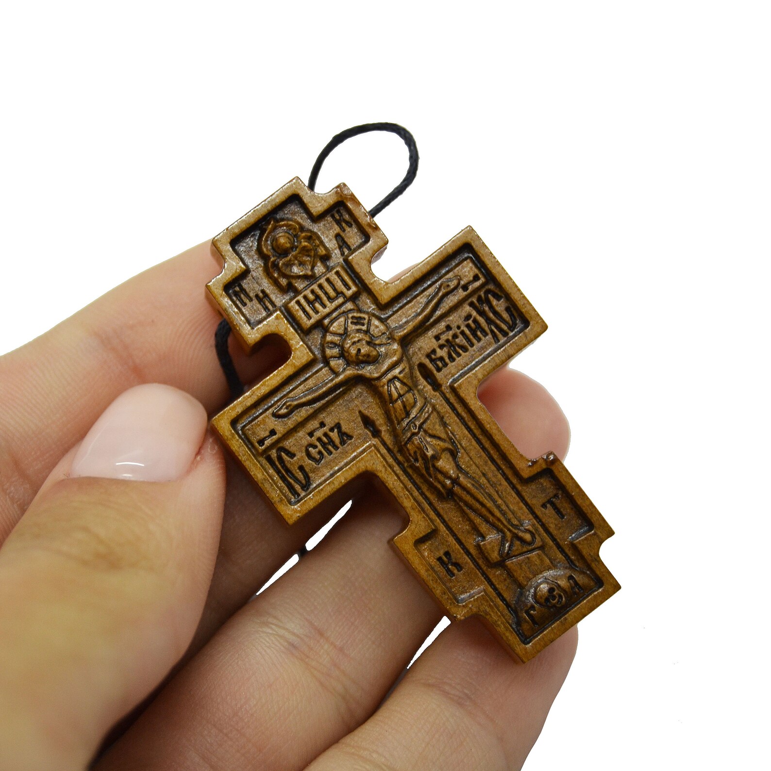 Mens Orthodox Cross Wooden Eastern Orthodox Cross Pendant Wood Etsy