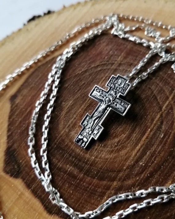 GAVU Collana Argento Donna con Ciondolo Croce, Collana Croce Donna in Argento Sterling 925 Rodiato, Regalo Cresima