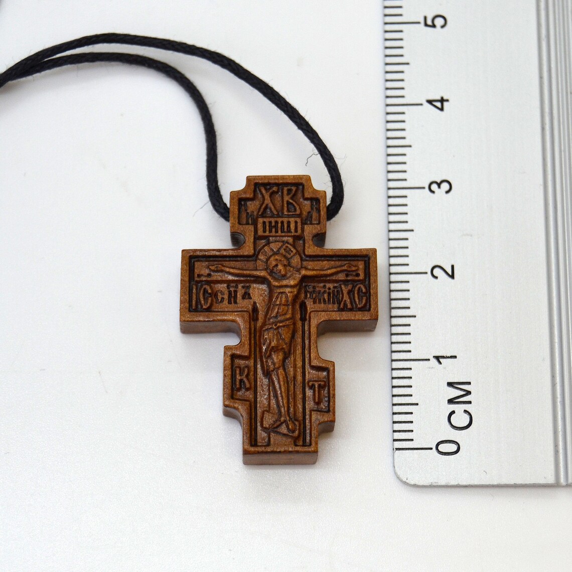 Wooden Orthodox Cross Religious Wooden Cross Necklace For Her Etsy