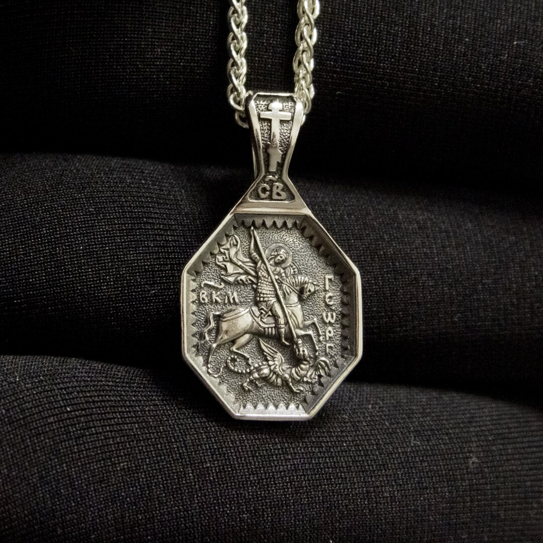 Saint George Pendant With a Sword, Miraculous Medal Bulk Sterling ...