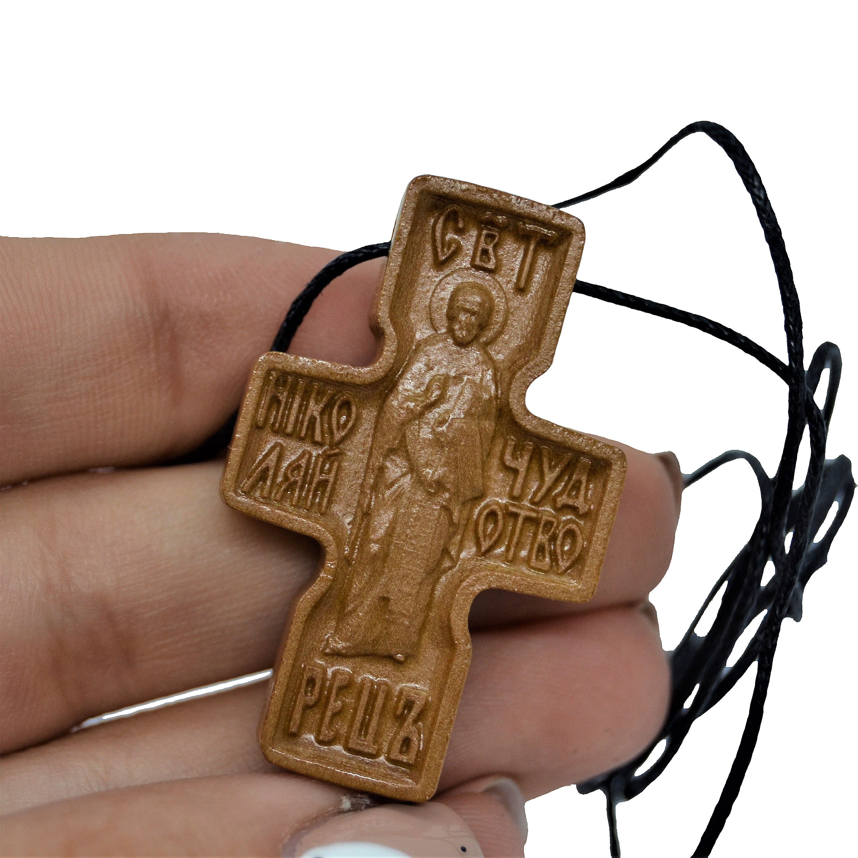 Orthodox Cross Wooden St Nicolas Panton Saint Cross Icon Cross Etsy