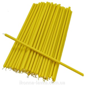 Colored handmade beeswax candles, 20 cm, set of 50 pcs.
