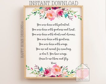 Vinyl sticker for Box Frame You were born with wings to fly Baby Memorial