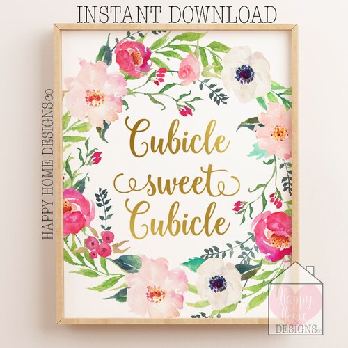 Cubical Print Cubicle Sign Cubicle Decor Cubicle Wall Art - Etsy