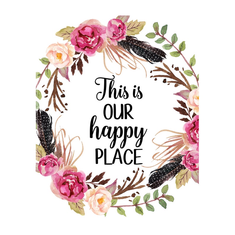 This is Our Happy Place Happy Place Canvas Housewarming Etsy UK