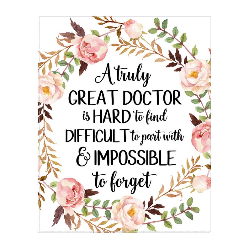 Doctor Gift Doctor Canvas Doctor Quote Print A Truly Great | Etsy