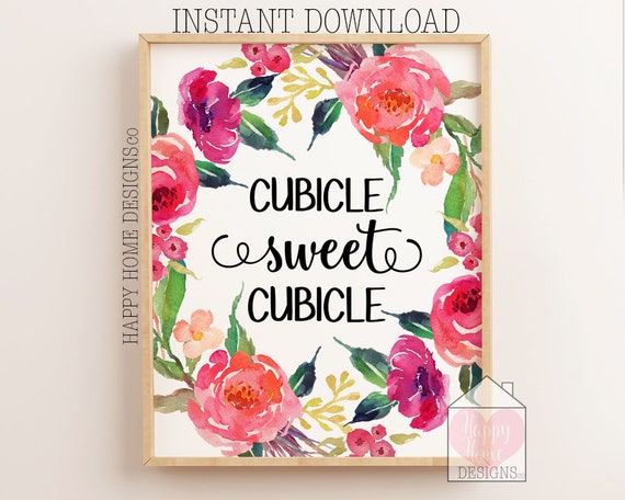 Cubicle Wall Art Workspace Decor Office Printables Cubicle | Etsy