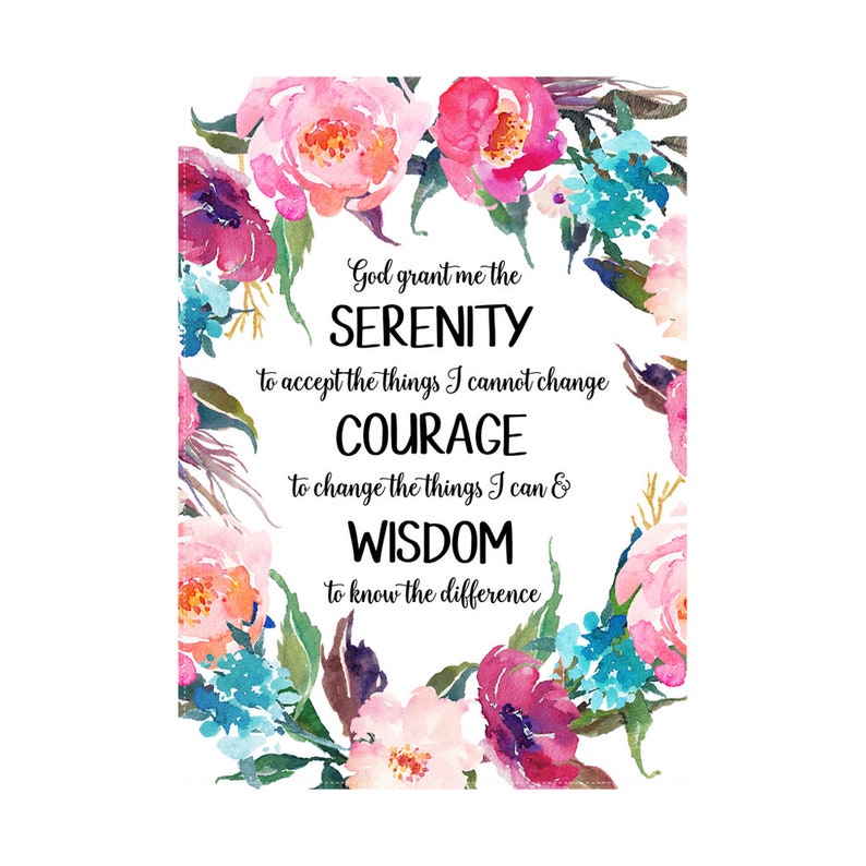 serenity prayer print serenity prayer canvas serenity prayer etsy