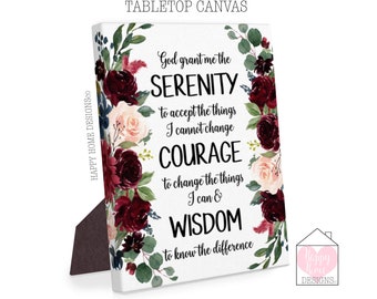 Serenity Prayer Print, Serenity Prayer Canvas, Serenity Prayer Wall Art, Serenity Prayer Sign, Serenity Canvas, God Grant Me The Serenity