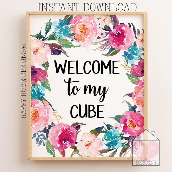 Cubicle Decor, Welcome To My Cube, Cubicle Wall Art, Workspace Decor, Office Printables, Cubicle Signs, Cubical Prints, Desk Prints, Cubical