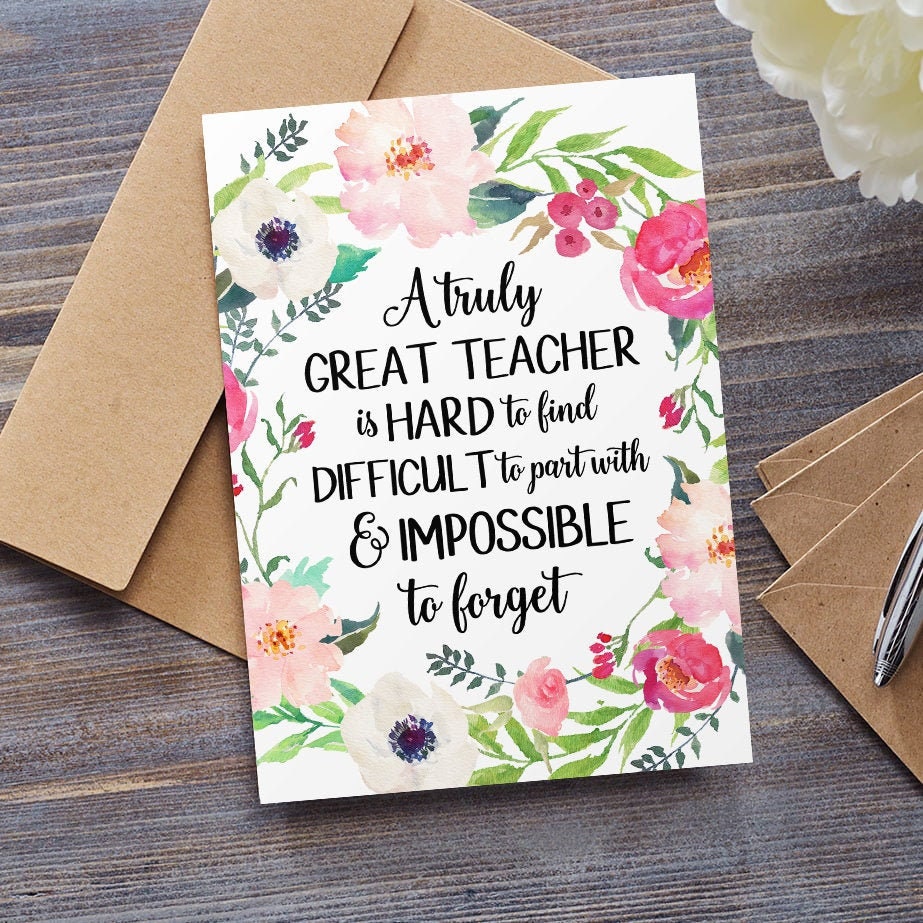 Farewell Cards For Teachers