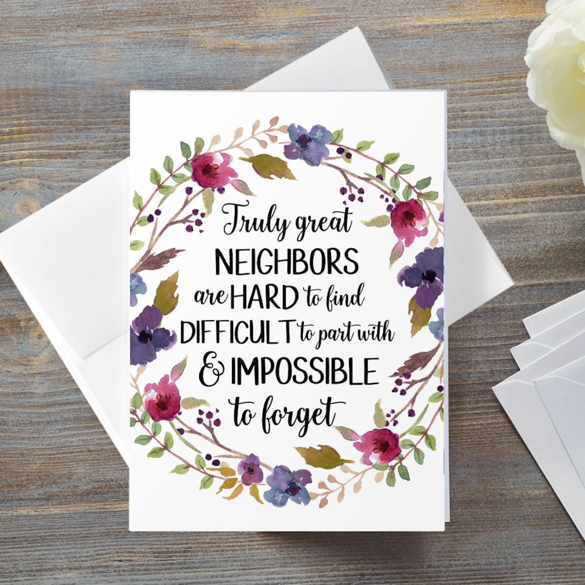 Card for Neighbors Neighbors Moving Card Farewell Neighbors Etsy