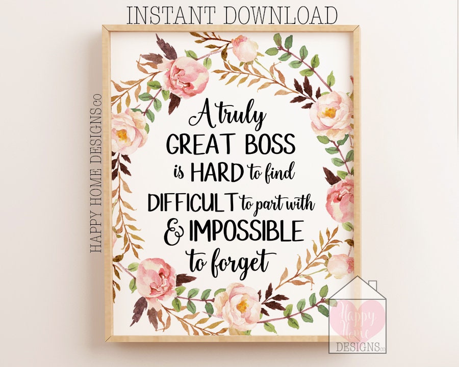 Boss Gift A Truly Great Boss is Hard to Find Office Gift Etsy