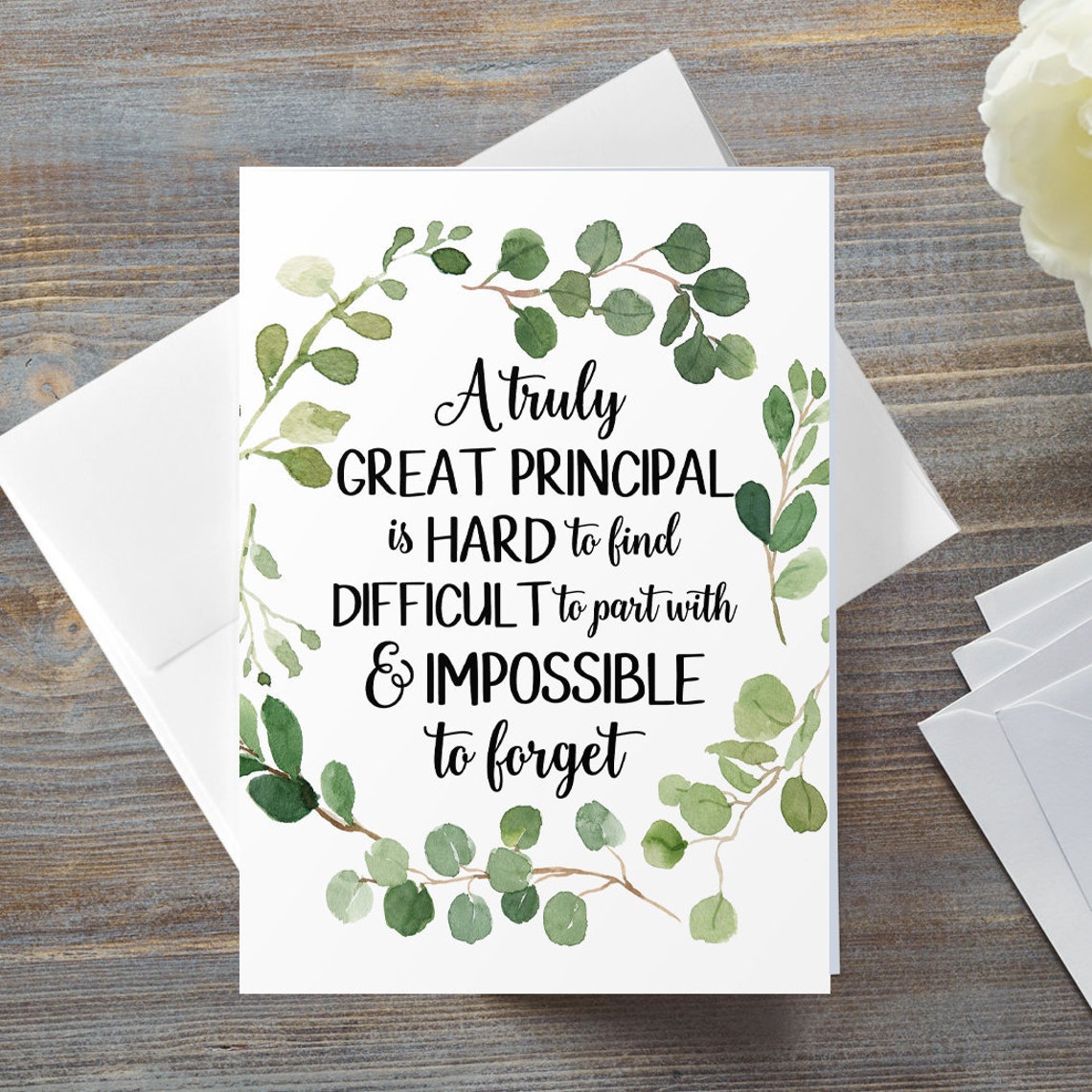 Principal Card Card for Principal Principal Retirement Card | Etsy