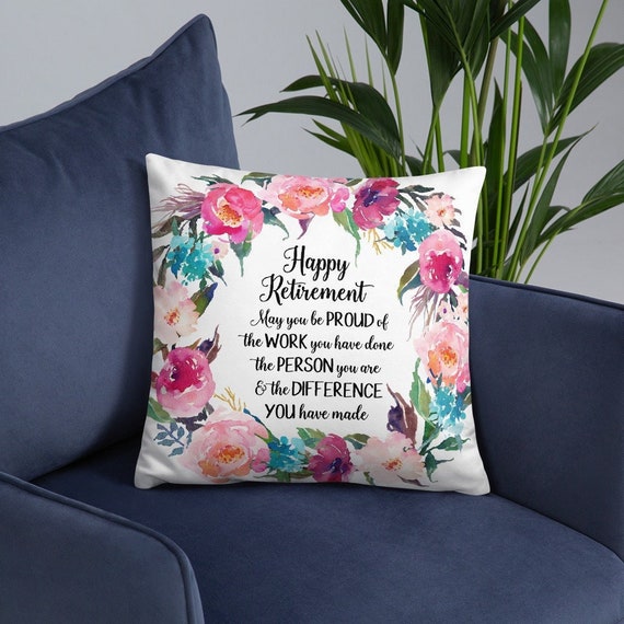 Retirement Pillow Retirement Gifts for Women Coworker the 