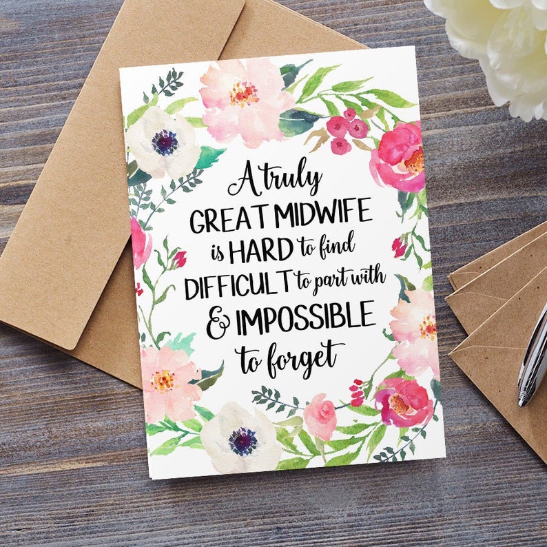 Midwife Card A Truly Great Midwife is Hard to Find Thank You Etsy UK