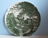Johnson Brothers England WATERMILL green Dining Plate 25 cm flat Plate country House Country Pottery