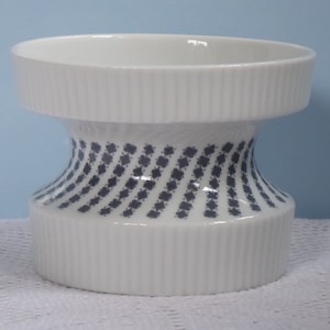 Vintage Vase Thomas Rosenthal Modulation Studio Line Germany White Grey Dots 60's Tapio Wirkkala