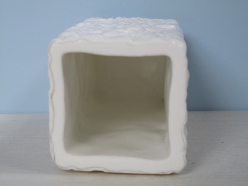 Germany Opalglas Vase Ingrid Glass Borkenglas Rock Crystal opal-White Milk Glass Vintage Shabby
