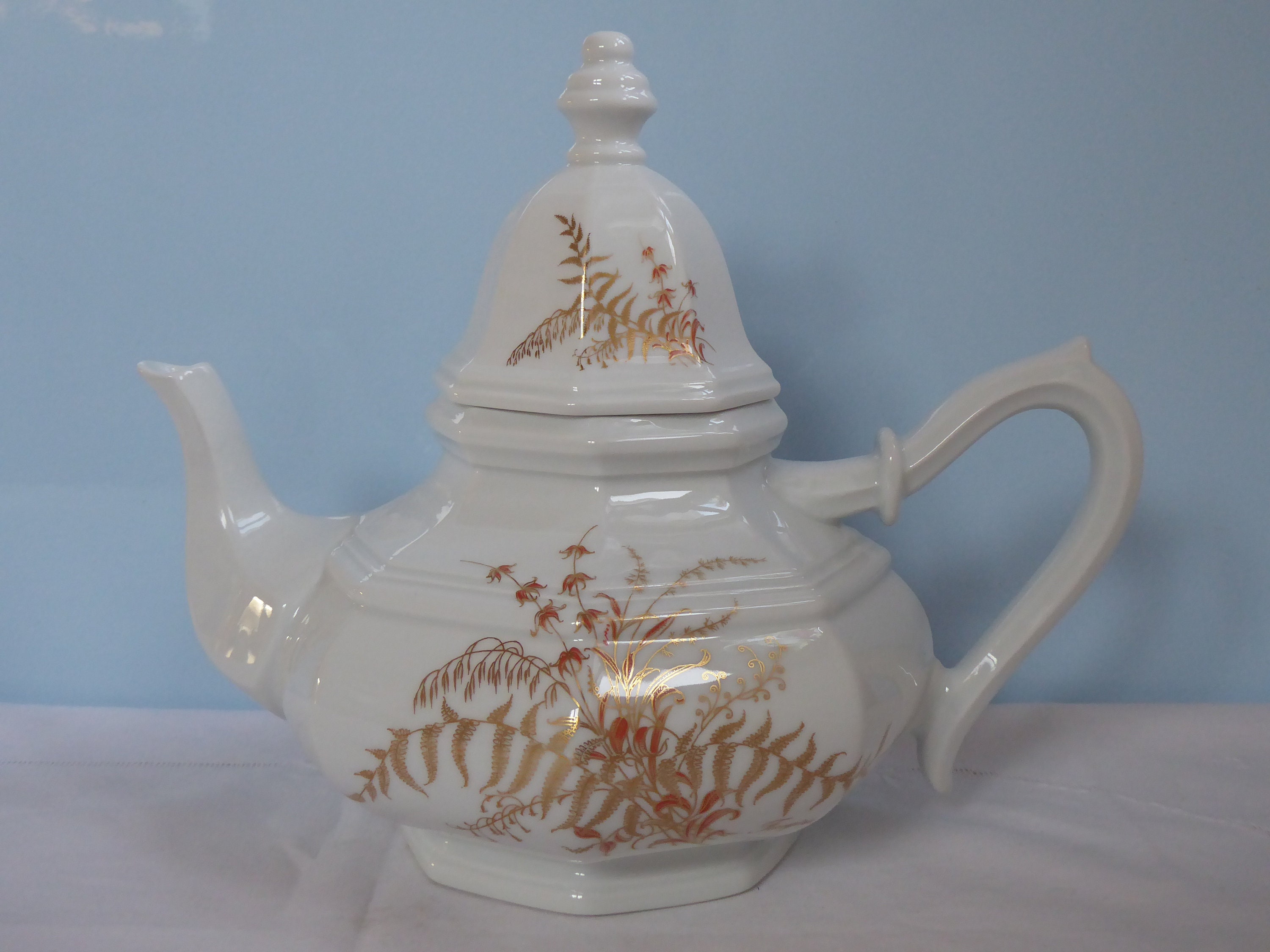 Gallo Villeroy & Boch Germany Gold Fern Teapot Leonardo - Etsy