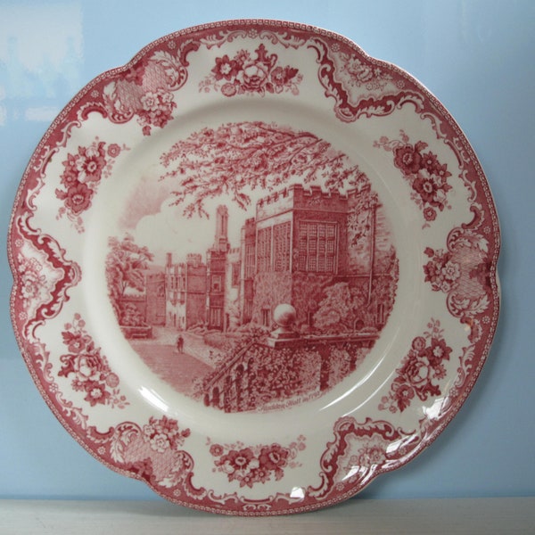 Johnson Bros OLD BRITAIN CASTLES Red Place Plate 31.5 cm Cake Plate England