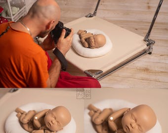 Mobile Newborn Posing Station – Backdrop Stand 85×70 cm for Newborn Photography