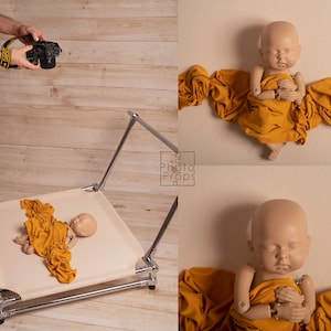 Newborn Photoshoot Backdrop stand Newborn Posing Station - posing table for newborn photographers. Mobile version