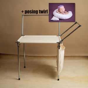 Newborn Posing Station MAX mesa para fotografía de recién nacidos brazo adicional Twirl