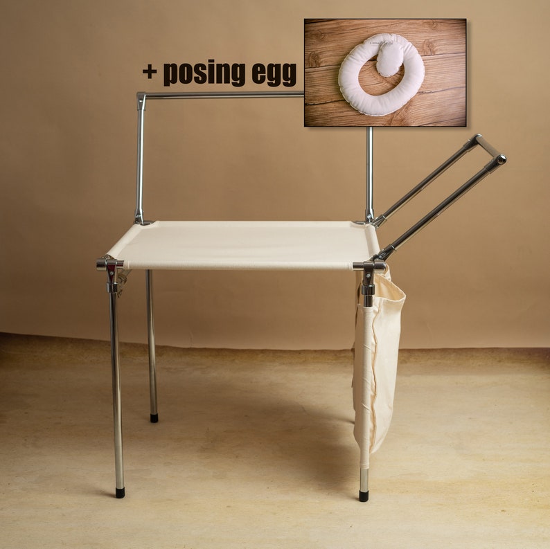 Newborn Posing Station MAX mesa para fotografía de recién nacidos brazo adicional Posing Egg