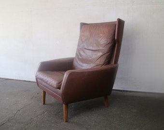 mid century armchair wood frame 1970s danish mid century brown leather high back armchair mid etsy mid century armchair wood frame 1970s danish mid century brown leather high back armchair mid etsy
