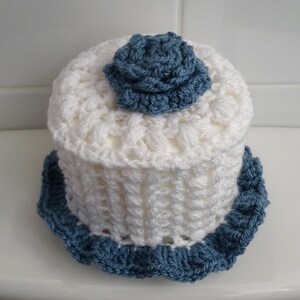 Toilet Paper Roll Cover and Rose Pattern PDF Crochet pattern image 2