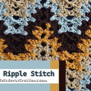 Spiked Crochet Stitch Pattern: Lacy Ripple Design (PDF Pattern)
