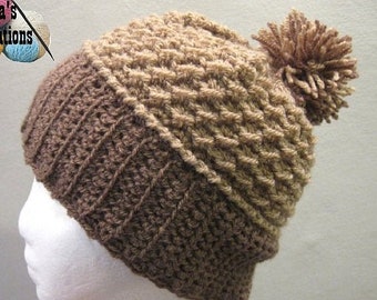 crochet moss stitch hat pattern