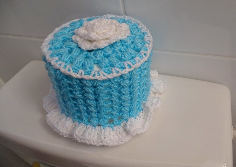 Toilet Paper Roll Cover and Rose Pattern PDF Crochet pattern image 6