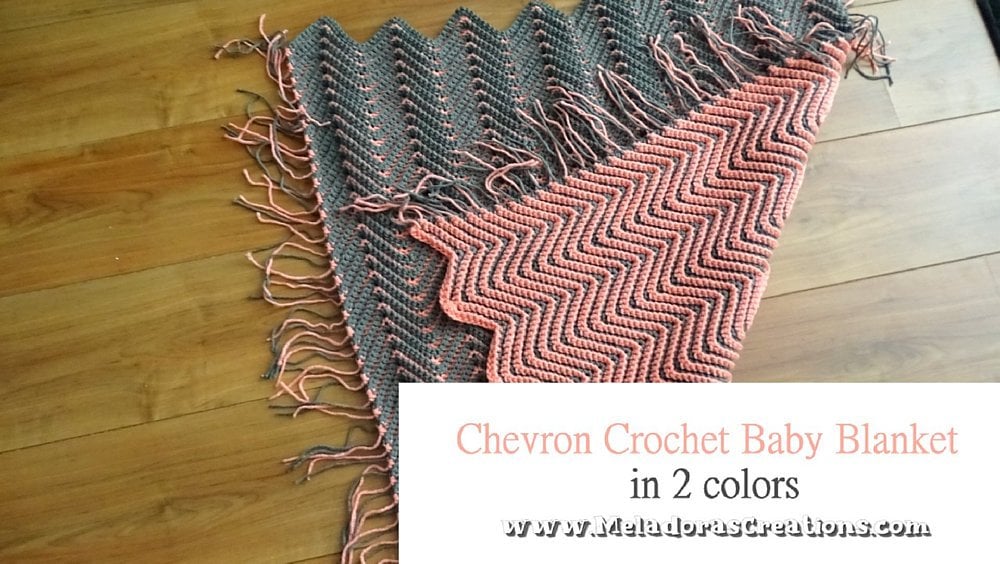 Chevron Double Sided Baby Blanket PDF Crochet Pattern Etsy Israel