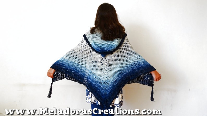 Butterfly Net Shawl PDF Crochet Shawl Pattern image 1