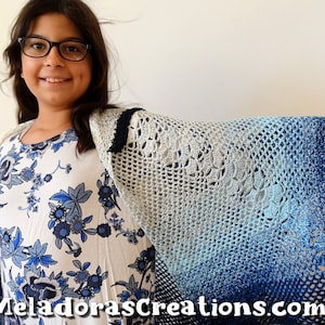 Butterfly Net Shawl PDF Crochet Shawl Pattern image 8