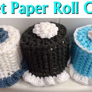 Toilet Paper Roll Cover and Rose Pattern PDF Crochet pattern image 1