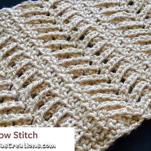 Lacy Arrow Crochet Stitch Pattern PDF