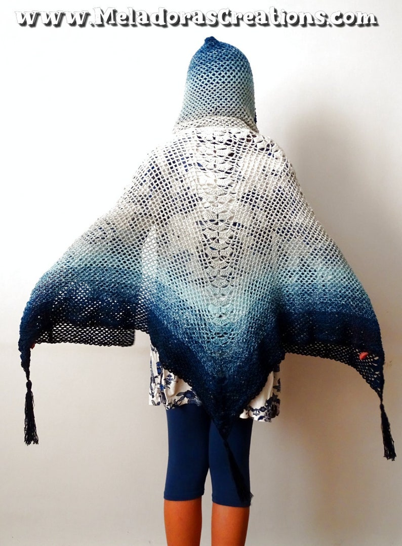 Butterfly Net Shawl PDF Crochet Shawl Pattern image 2