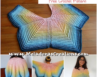 Butterfly Ripple Shawl PDF crochet butterfly shawl pattern