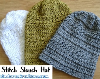 Glover Stitch Slouch Hat - PDF Crochet Pattern