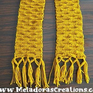 Wave Stitch Crochet Scarf Pattern PDF image 5