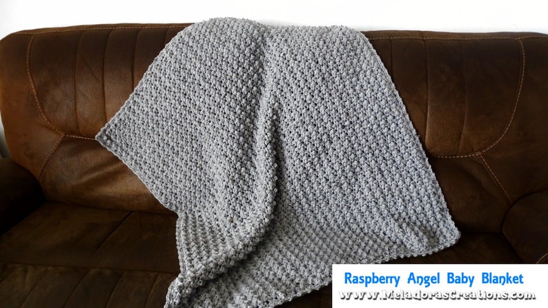 Raspberry Angel Baby Crochet Afghan PDF Pattern image 2