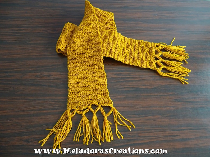 Wave Stitch Crochet Scarf Pattern PDF image 2