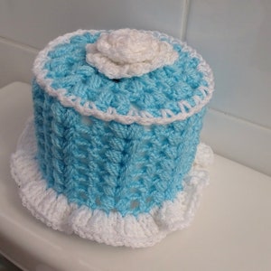 Toilet Paper Roll Cover and Rose Pattern PDF Crochet pattern image 4