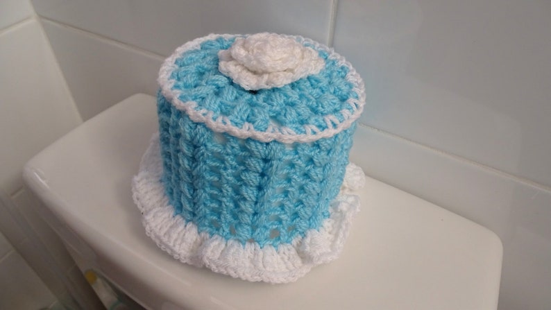 Toilet Paper Roll Cover and Rose Pattern PDF Crochet pattern image 4