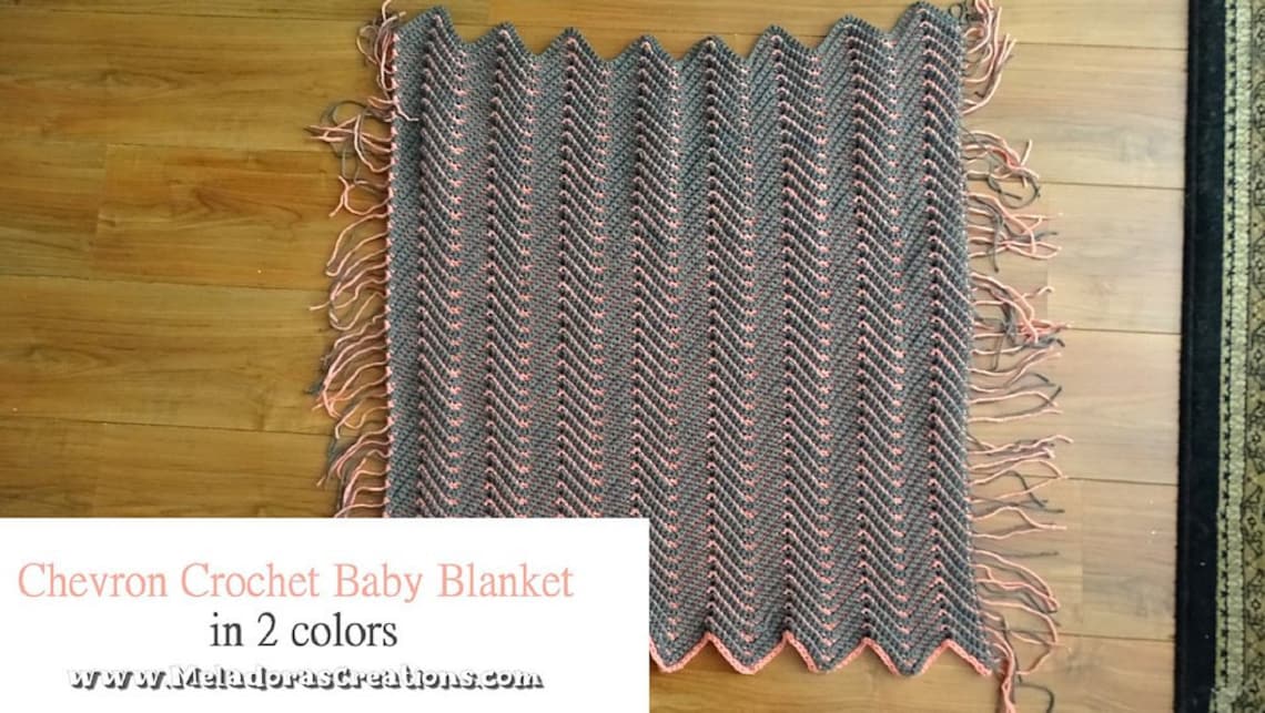 Chevron Double Sided Baby Blanket PDF Crochet Pattern Etsy Israel
