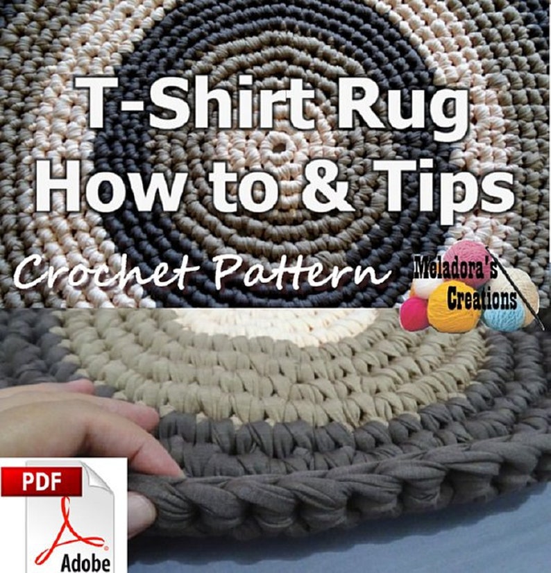 T Shirt Yarn Round Rug How to Crochet a Rug Etsy Canada